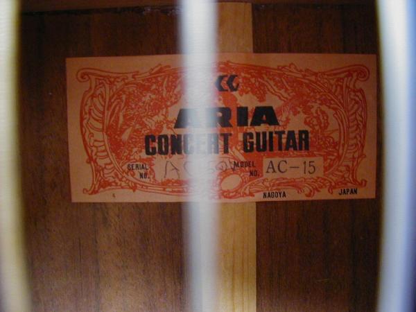 image title is /guitars/Aria ac-15 label